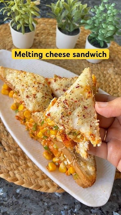 Kashmiri Cheesy Oven-Baked Veg Melt Sandwich (4-Piece Platter)