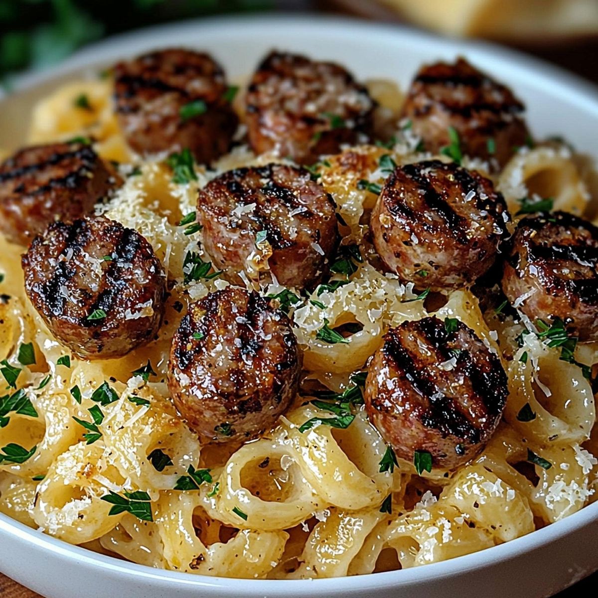 Kabab Bite Creamy Pasta